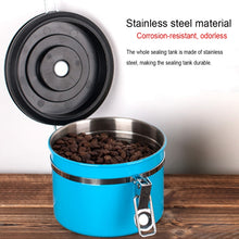 Load image into Gallery viewer, 800ml Stainless Steel Sealed Food Coffee Grounds Bean Storage Container with Built-in CO2 Gas Vent Valve &amp; Calendar