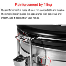 Load image into Gallery viewer, 800ml Stainless Steel Sealed Food Coffee Grounds Bean Storage Container with Built-in CO2 Gas Vent Valve &amp; Calendar