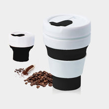 Load image into Gallery viewer, 350ml Outdoor Pocket-Sized Coffee Tea Collapsible Travel Mug Silicone Cup with Lid