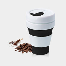 Load image into Gallery viewer, 350ml Outdoor Pocket-Sized Coffee Tea Collapsible Travel Mug Silicone Cup with Lid
