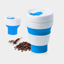 Load image into Gallery viewer, 350ml Outdoor Pocket-Sized Coffee Tea Collapsible Travel Mug Silicone Cup with Lid