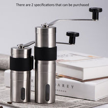 Load image into Gallery viewer, Portable Conical Burr Mill Manual Stainless Steel Hand Crank Coffee Bean Grinder with Silicone Ring, Capacity: 40g, Capacity: 40g