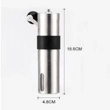 Load image into Gallery viewer, Portable Conical Burr Mill Manual Stainless Steel Hand Crank Coffee Bean Grinder with Silicone Ring, Capacity: 40g, Capacity: 40g