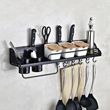 Load image into Gallery viewer, A Version 70cm 2 Cups  10 Hooks Kitchen Multi-function Wall-mounted Condiment Storage Rack, A Version 70cm 2 Cups