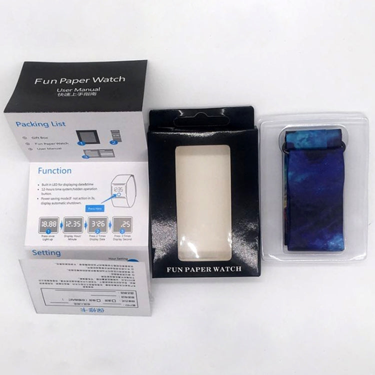 City Of Sky Pattern Creative Fashion Waterproof Paper Watch Intelligent Paper Electronic Wristwatch