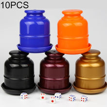 Load image into Gallery viewer, 10 PCS Thickening Plastic Dice Cup Shaker Cup with Bottom Bar Nightclubs KTV Accessories Entertainment Desktop Games without Dice, Random Color Delivery