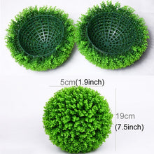 Load image into Gallery viewer, Artificial Green Eucalyptus Plant Ball Tree Wedding Event Home Outdoor Decoration Hanging Ornament, Diameter: 7.5 inch, 7.5 inch