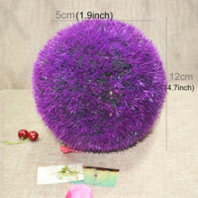 Load image into Gallery viewer, Artificial Grass Plant Ball Topiary Wedding Event Home Outdoor Decoration Hanging Ornament, Diameter: 4.7 inch, 4.7 inch