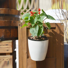 Load image into Gallery viewer, Self-Watering Planter Grow Plants Lazy Flower Pots Wall-hanging Round Resin Plastic Flower Pots, Size: 18x12.5x16cm, Size: 18x12.5x16cm