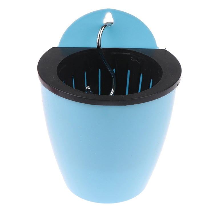 Self-Watering Planter Grow Plants Lazy Flower Pots Wall-hanging Round Resin Plastic Flower Pots, Size: 18x12.5x16cm, Size: 18x12.5x16cm