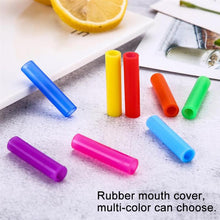 Load image into Gallery viewer, 8pcs Reusable Silicone Tips Stainless Steel Drinking Straws + 2pcs Cleaner Brushes Set Kit with Cashmere Bag,  215*6mm, 215*6mm
