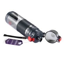 Load image into Gallery viewer, Teloy TNY-9601 650ML Portable Snap Cap Space Cup Bottle, Applicative Water Temperature: ﹣20 ~ 120 Celsius Degrees, TNY-9601 (Light Grey + Green), TNY-9601 (Grey + Orange), TNY-9601 (Dark Grey + Red)