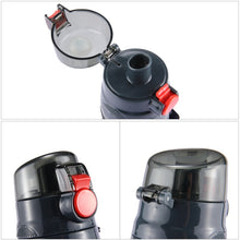 Load image into Gallery viewer, Teloy TNY-9601 650ML Portable Snap Cap Space Cup Bottle, Applicative Water Temperature: ﹣20 ~ 120 Celsius Degrees, TNY-9601 (Light Grey + Green), TNY-9601 (Grey + Orange), TNY-9601 (Dark Grey + Red)