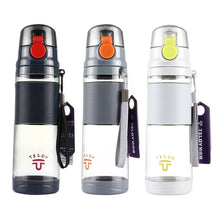 Load image into Gallery viewer, Teloy TNY-9601 650ML Portable Snap Cap Space Cup Bottle, Applicative Water Temperature: ﹣20 ~ 120 Celsius Degrees, TNY-9601 (Light Grey + Green), TNY-9601 (Grey + Orange), TNY-9601 (Dark Grey + Red)