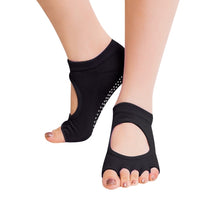 Load image into Gallery viewer, One Pair Open Toe Open Instep Anti-slip Sports Female Yoga Socks, Size: 34 - 39 (EUR)