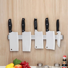 Load image into Gallery viewer, Kitchen Free Punching Wall-mounted 304 Stainless Steel Magnetic Knife Holder, Size:51x4x1.5cm, Size:51x4x1.5cm