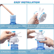 Load image into Gallery viewer, PP Water Bottle Faucet Dispenser Valve for 55mm Crown Top Bottle with Dustproof Cover, Faucet Dispenser Valve