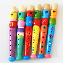 Load image into Gallery viewer, Kindergarten Children Early Education Teaching Aids Wooden Colorful Flute Musical Play Toys, Size: 20*2.5cm