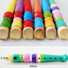 Load image into Gallery viewer, Kindergarten Children Early Education Teaching Aids Wooden Colorful Flute Musical Play Toys, Size: 20*2.5cm