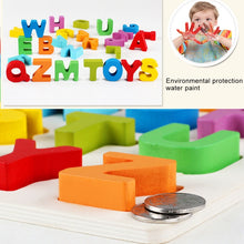 Load image into Gallery viewer, QZM-0023 Rainbow Children Early Education Wooden Building Blocks Toys Parent-child Interaction Educational Toys, Size: 32*32*3cm