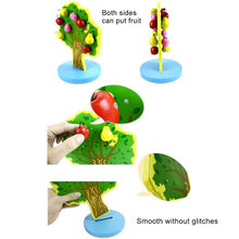 Load image into Gallery viewer, Children Wooden Magnetic Picking Apples Fruits Stickers Happy Fruits Garden Educational Toys, Size: 23.5*20cm