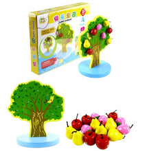 Load image into Gallery viewer, Children Wooden Magnetic Picking Apples Fruits Stickers Happy Fruits Garden Educational Toys, Size: 23.5*20cm