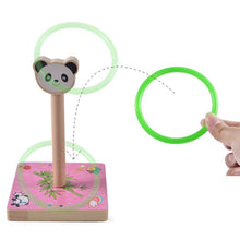 Load image into Gallery viewer, Kindergarten Children Wooden Panda Animal Throwing Ring Toss Games Activities Toys, Size: 9*9*14.7cm