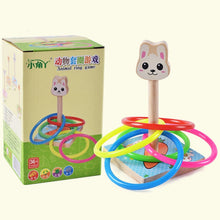 Load image into Gallery viewer, Kindergarten Children Wooden Panda Animal Throwing Ring Toss Games Activities Toys, Size: 9*9*14.7cm