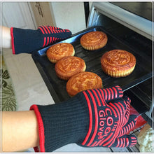 Load image into Gallery viewer, 2 Layer Fire Protection Portable Silicone Anti-skidding High Temperature Resistance Cooking Baking Barbecue Gloves, Size: 28-33 cm