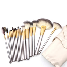 Load image into Gallery viewer, 18 in 1 High-grade Beige Beauty Makeup Brushes Tools Kit, Size: 25*46cm