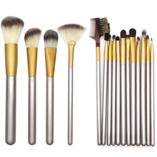 Load image into Gallery viewer, 18 in 1 High-grade Beige Beauty Makeup Brushes Tools Kit, Size: 25*46cm