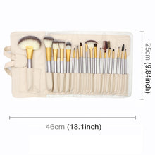 Load image into Gallery viewer, 18 in 1 High-grade Beige Beauty Makeup Brushes Tools Kit, Size: 25*46cm