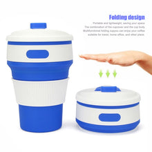 Load image into Gallery viewer, 350ml Folding Portable Silicone Coffee Cup Multi-function Travel Cup