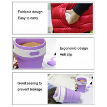 Load image into Gallery viewer, 350ml Folding Portable Silicone Coffee Cup Multi-function Travel Cup