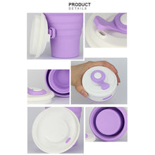 Load image into Gallery viewer, 350ml Folding Portable Silicone Coffee Cup Multi-function Travel Cup