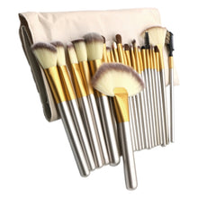 Load image into Gallery viewer, 24 in 1 High-grade Beige Beauty Makeup Brushes Tools Kit, Size: 25.4*52.6cm, Beige