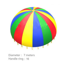 Load image into Gallery viewer, 7m Children Outdoor Game Exercise Sport Toys Rainbow Umbrella Parachute Play Fun Toy with 16 Handle Straps for Families / Kindergartens / Amusement Parks