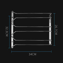 Load image into Gallery viewer, MICLAN Three Rows Stainless Steel Hanging Wine Glass Holder, Size: 34*32*27cm, Size: 34*32*27cm