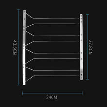 Load image into Gallery viewer, MICLAN Four Rows Stainless Steel Hanging Wine Glass Holder, Size: 34*38*43cm, Size: 34*38*43cm