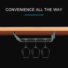 Load image into Gallery viewer, MICLAN Four Rows Stainless Steel Hanging Wine Glass Holder, Size: 34*38*43cm, Size: 34*38*43cm