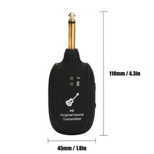 Load image into Gallery viewer, Guitar Wireless Transmitter Receiver A8 Electric Guitar Wireless Connection System Pickups, Guitar Wireless Transmitter