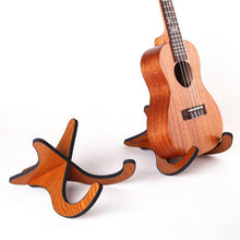 Load image into Gallery viewer, Ukulele Shelf Violin Wooden Zither Folding Vertical Bracket, Ukulele Shelf