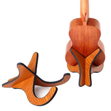 Load image into Gallery viewer, Ukulele Shelf Violin Wooden Zither Folding Vertical Bracket, Ukulele Shelf