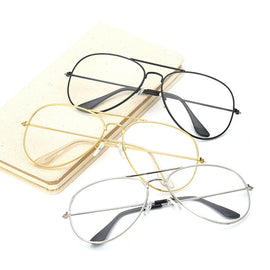 Fashion Oversize Men Women Clear Lens Eyeglasses, Random Color