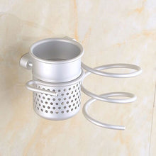 Load image into Gallery viewer, Hair Dryer Holder Wall Mount Hanging Rack Organizer Hook Spiral Bathroom Bracket, With Mesh Holder