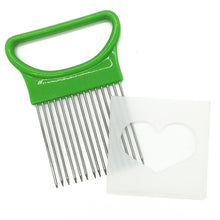 Load image into Gallery viewer, Stainless Steel Vegetable Onion Cutter Holder Meat Needle Kitchen Tools, Orange, Green, Blue, White