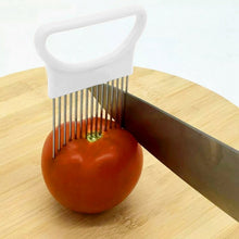 Load image into Gallery viewer, Stainless Steel Vegetable Onion Cutter Holder Meat Needle Kitchen Tools, Orange, Green, Blue, White