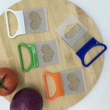 Load image into Gallery viewer, Stainless Steel Vegetable Onion Cutter Holder Meat Needle Kitchen Tools, Orange, Green, Blue, White