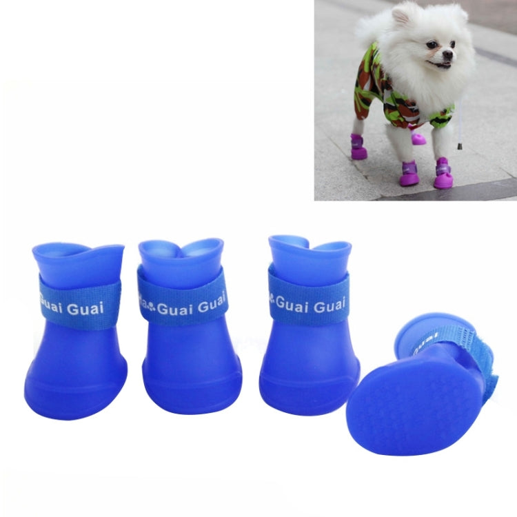Lovely Pet Dog Shoes Puppy Candy Color Rubber Boots Waterproof Rain Shoes, S, Size:  4.3 x 3.3cm, Size: S 4.3 x 3.3cm S, Size: 4.3 x 3.3cm, Size: S 4.3 x 3.3cm