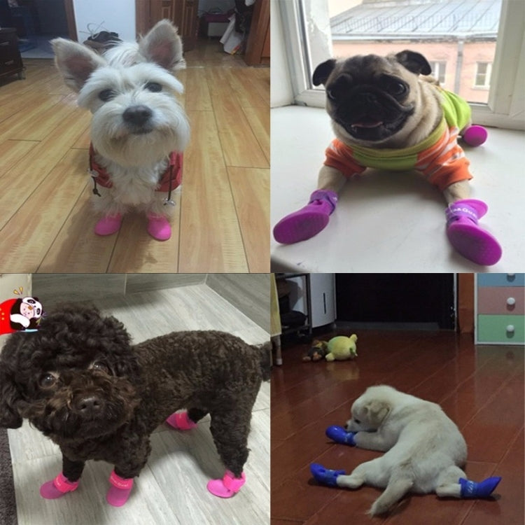 Lovely Pet Dog Shoes Puppy Candy Color Rubber Boots Waterproof Rain Shoes, M, Size:  5.0 x 4.0cm, Size: M 5.0 x 4.0cm, Size: 5.0 x 4.0cm